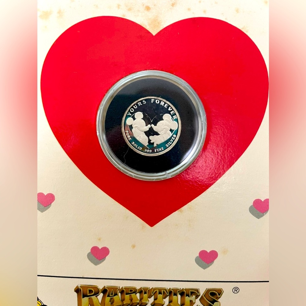 Rarities Mint Limited Edition Mickey Minnie Yours Forever .999 Pure Fine Silver